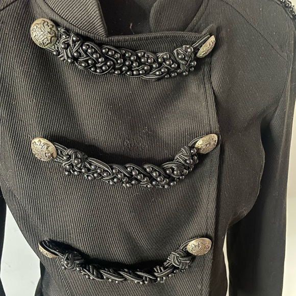 #1 ♥️ BLOW OUT SALE ♥️MONSE Jacket - Black Military Style - Picture 2 of 7